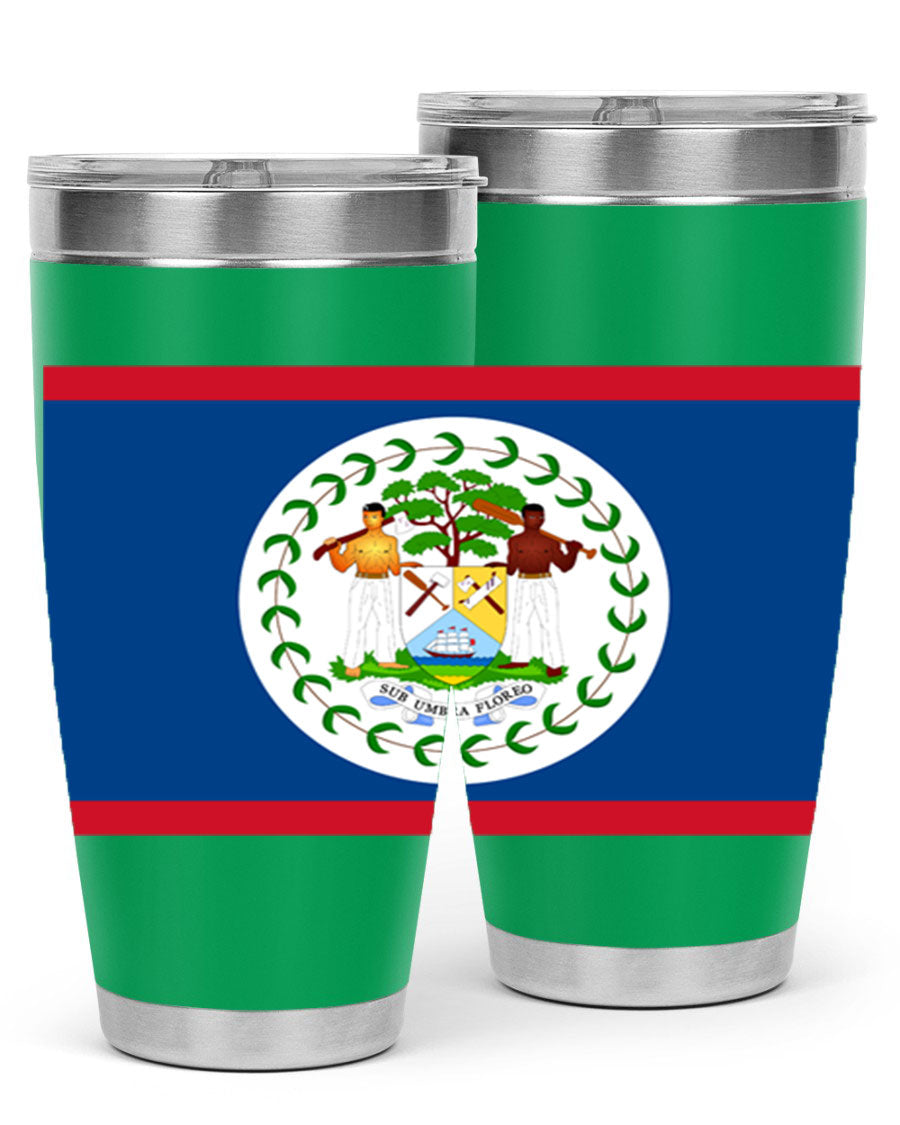 Belize 180# Tumbler showcasing vibrant design and stainless steel construction, perfect for hot and cold beverages.