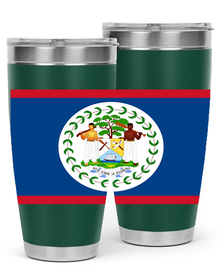 Belize 180# Tumbler showcasing vibrant design and stainless steel construction, perfect for hot and cold beverages.