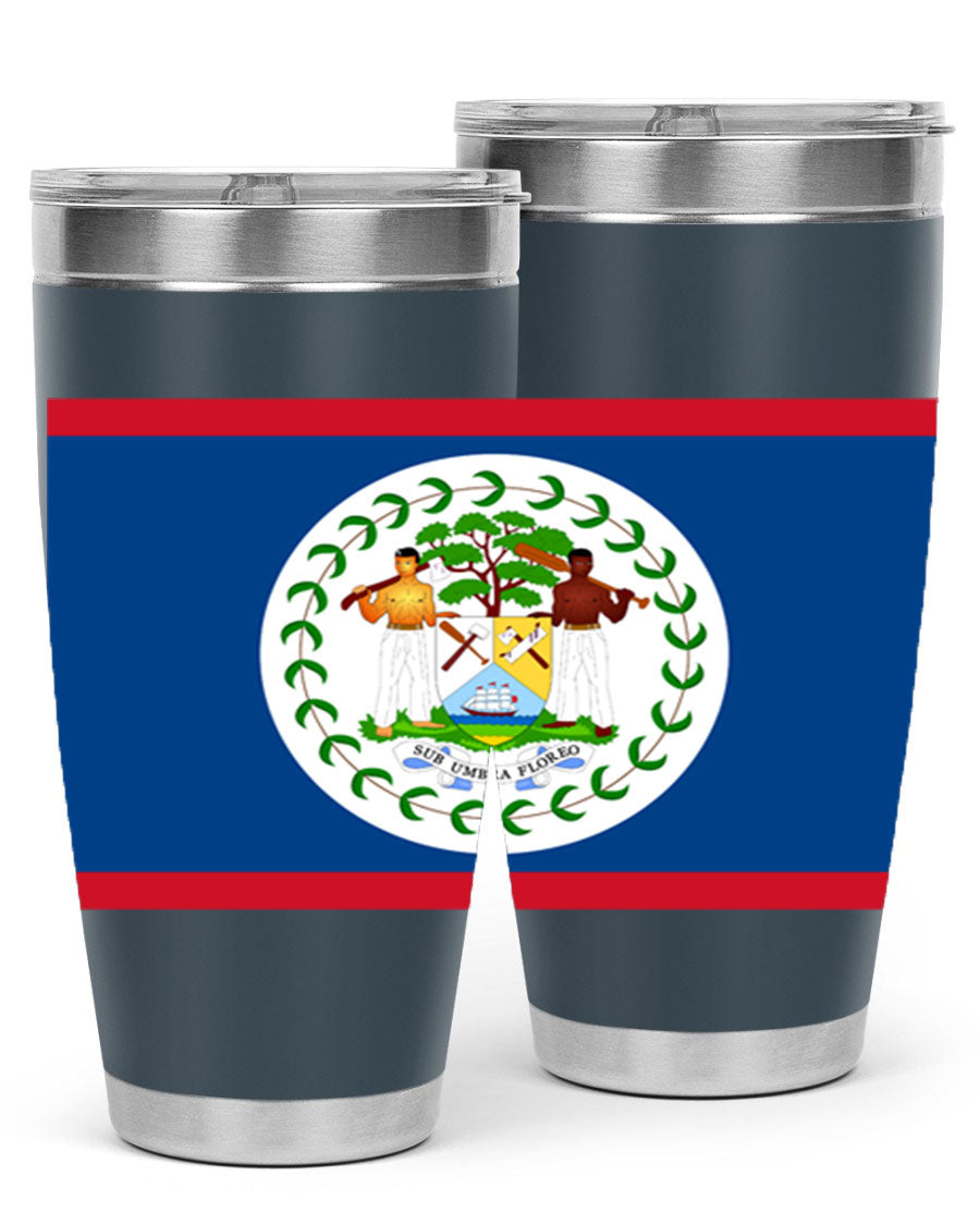 Belize 180# Tumbler showcasing vibrant design and stainless steel construction, perfect for hot and cold beverages.
