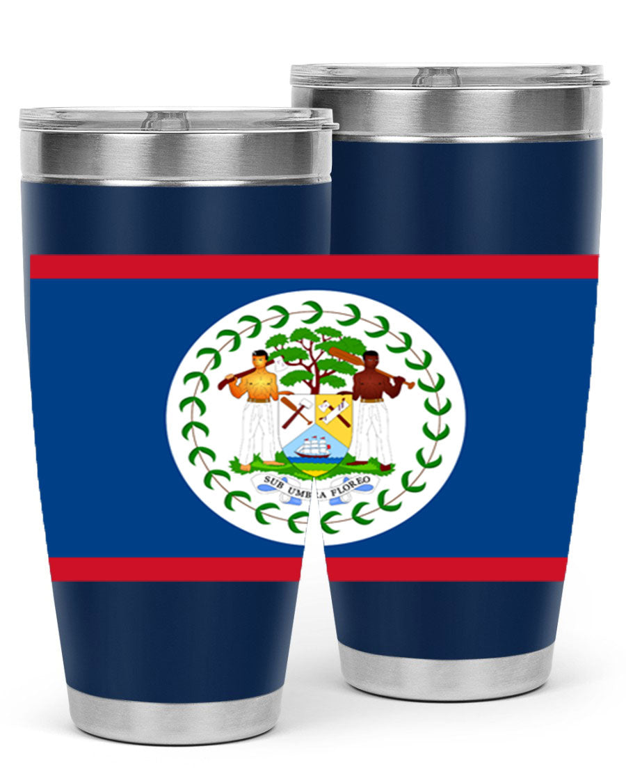 Belize 180# Tumbler showcasing vibrant design and stainless steel construction, perfect for hot and cold beverages.