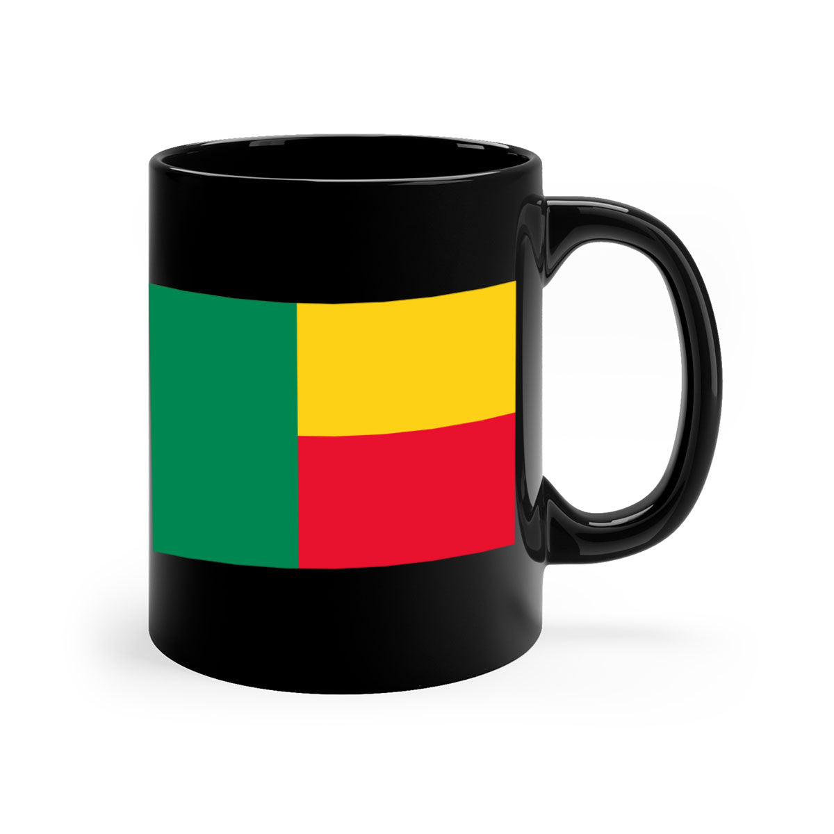 Benin 179# Mug featuring a glossy finish, colored handle, and interior, available in multiple colors and sizes.