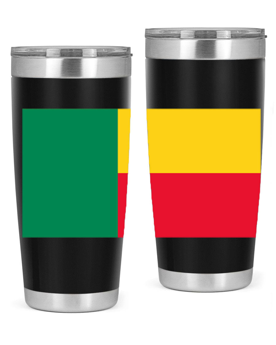 Benin 179# Tumbler in 20oz and 30oz sizes, showcasing double wall vacuum stainless steel design with vibrant printed graphics.
