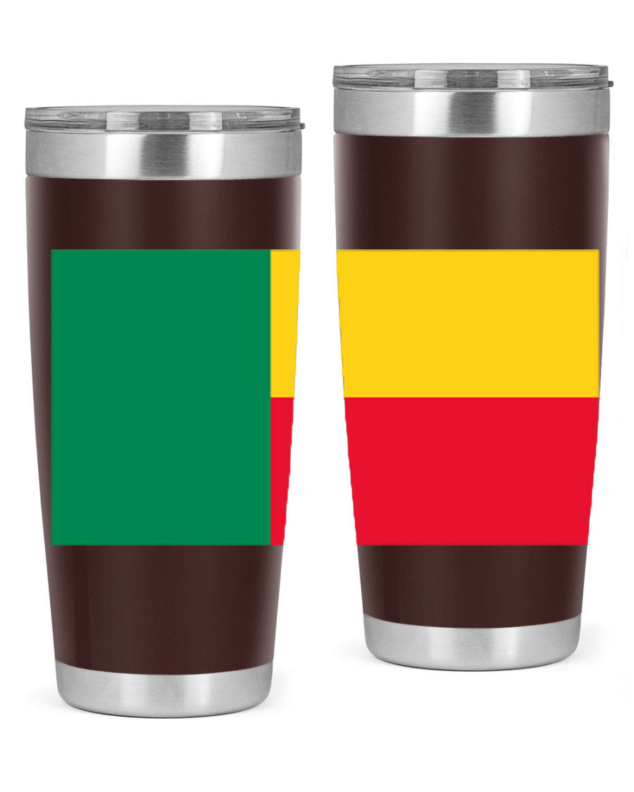 Benin 179# Tumbler in 20oz and 30oz sizes, showcasing double wall vacuum stainless steel design with vibrant printed graphics.