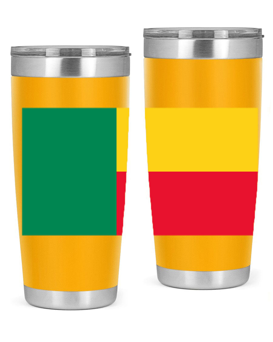 Benin 179# Tumbler in 20oz and 30oz sizes, showcasing double wall vacuum stainless steel design with vibrant printed graphics.