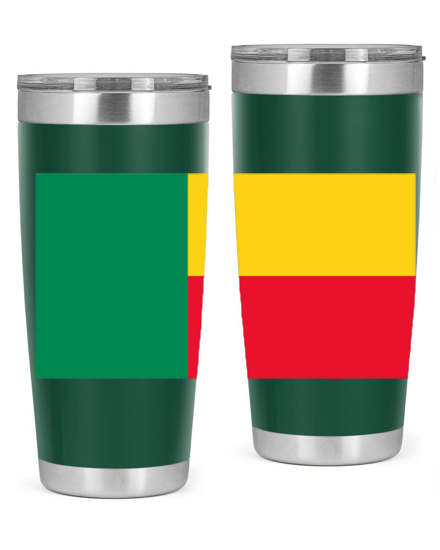 Benin 179# Tumbler in 20oz and 30oz sizes, showcasing double wall vacuum stainless steel design with vibrant printed graphics.