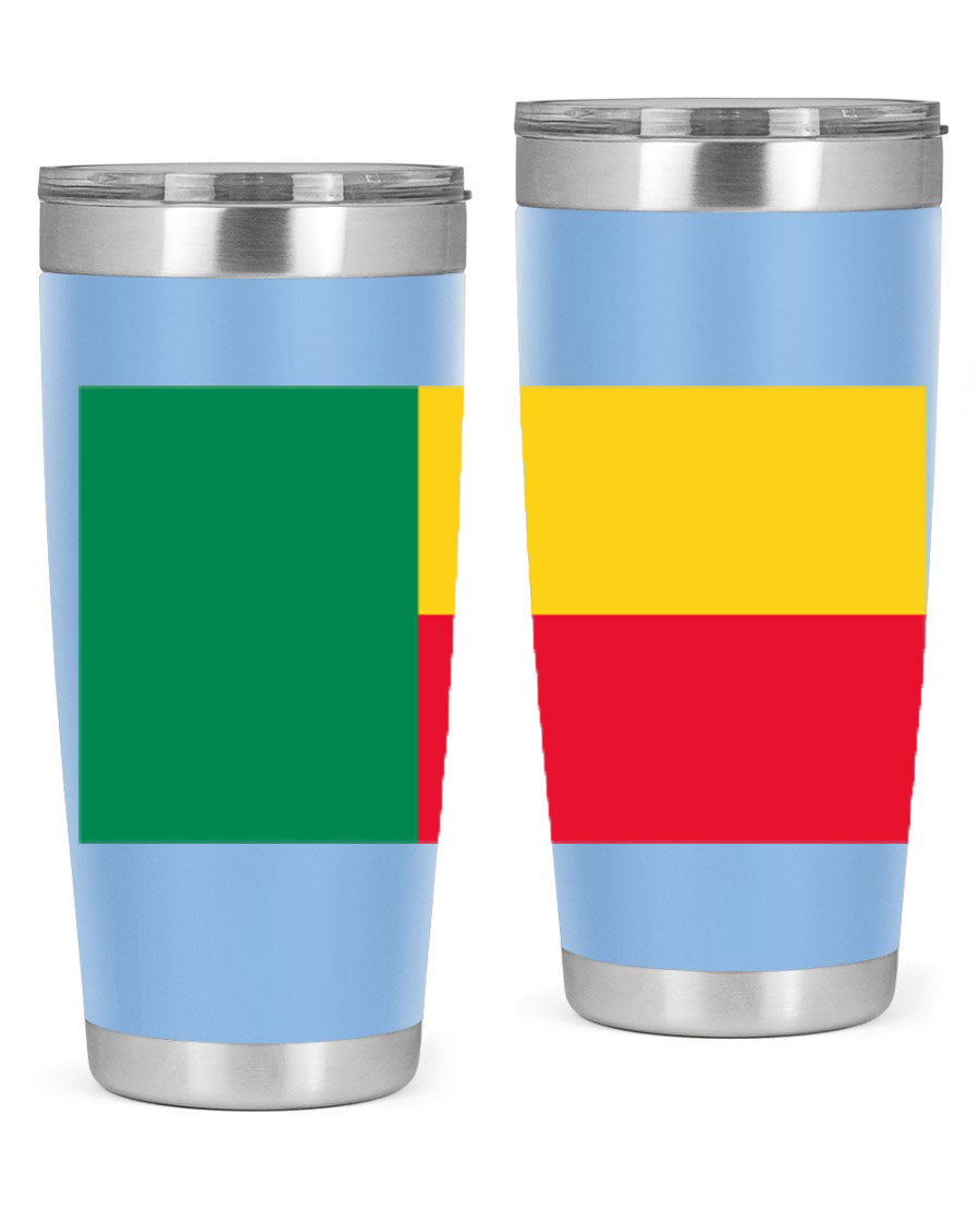 Benin 179# Tumbler in 20oz and 30oz sizes, showcasing double wall vacuum stainless steel design with vibrant printed graphics.