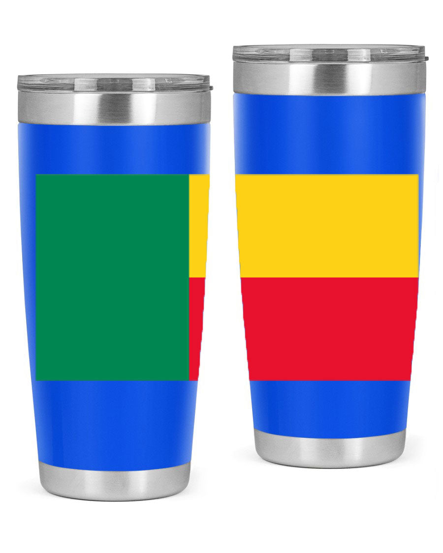 Benin 179# Tumbler in 20oz and 30oz sizes, showcasing double wall vacuum stainless steel design with vibrant printed graphics.