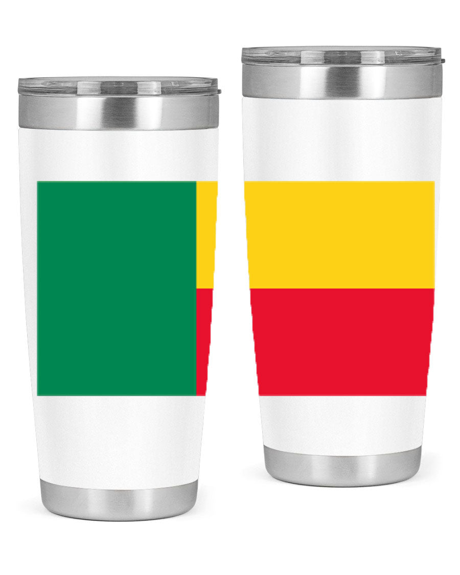Benin 179# Tumbler in 20oz and 30oz sizes, showcasing double wall vacuum stainless steel design with vibrant printed graphics.