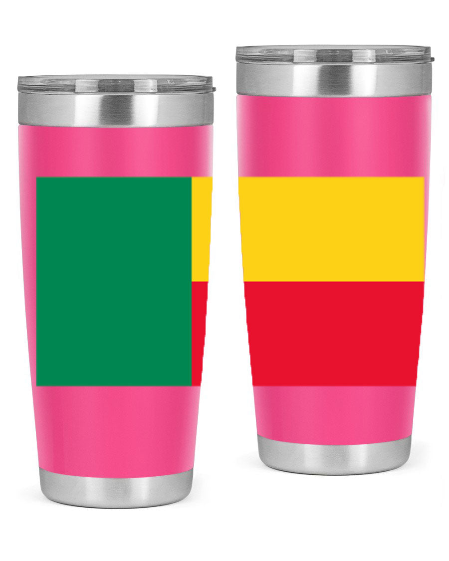 Benin 179# Tumbler in 20oz and 30oz sizes, showcasing double wall vacuum stainless steel design with vibrant printed graphics.