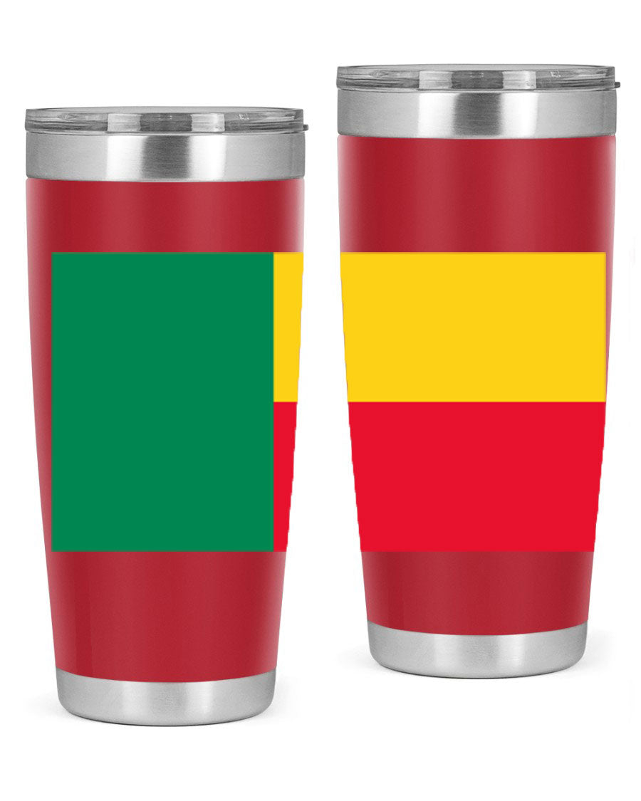 Benin 179# Tumbler in 20oz and 30oz sizes, showcasing double wall vacuum stainless steel design with vibrant printed graphics.