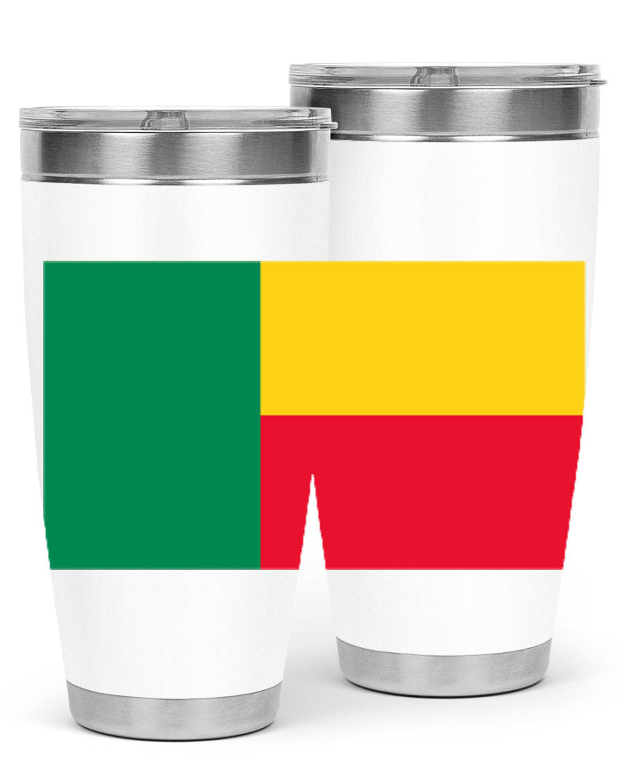 Benin 179# Tumbler in 20oz and 30oz sizes, showcasing double wall vacuum stainless steel design with vibrant printed graphics.