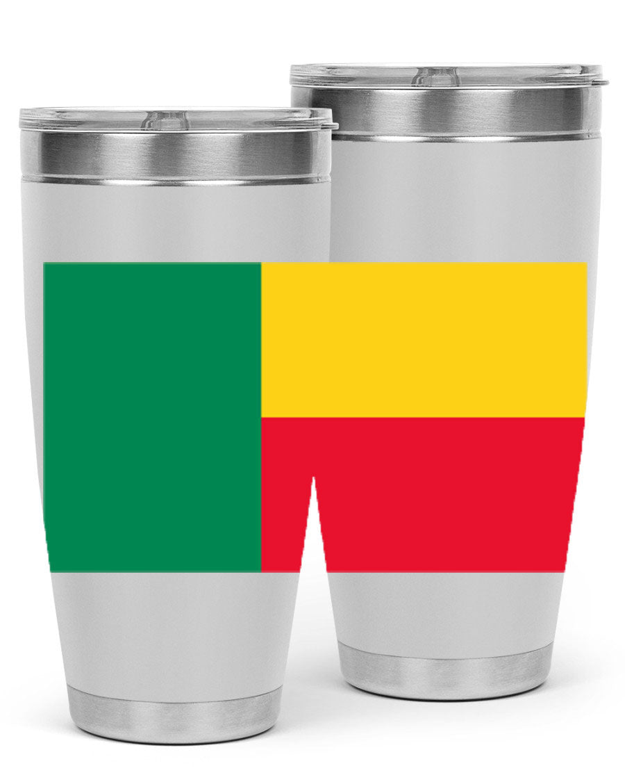 Benin 179# Tumbler in 20oz and 30oz sizes, showcasing double wall vacuum stainless steel design with vibrant printed graphics.