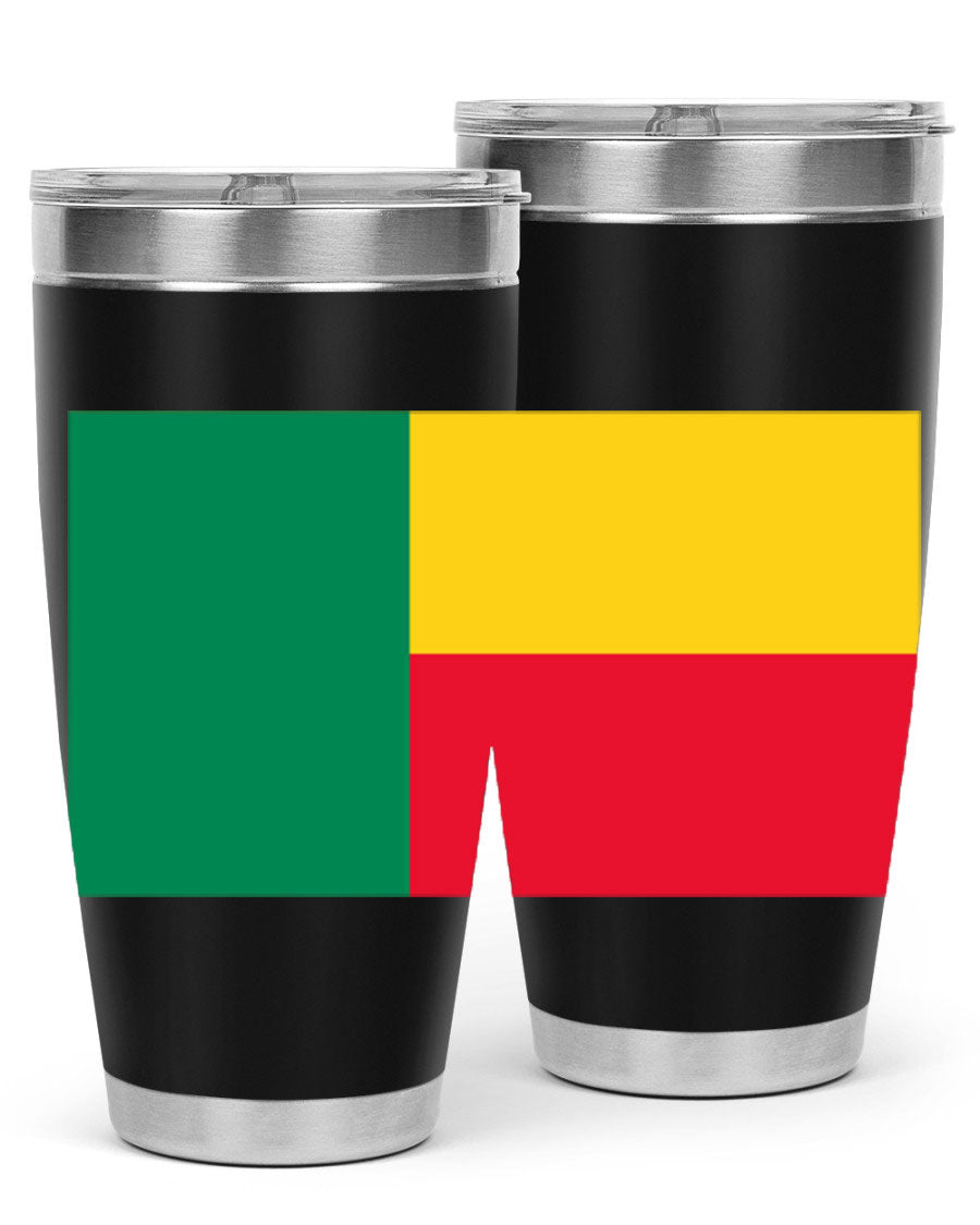 Benin 179# Tumbler in 20oz and 30oz sizes, showcasing double wall vacuum stainless steel design with vibrant printed graphics.
