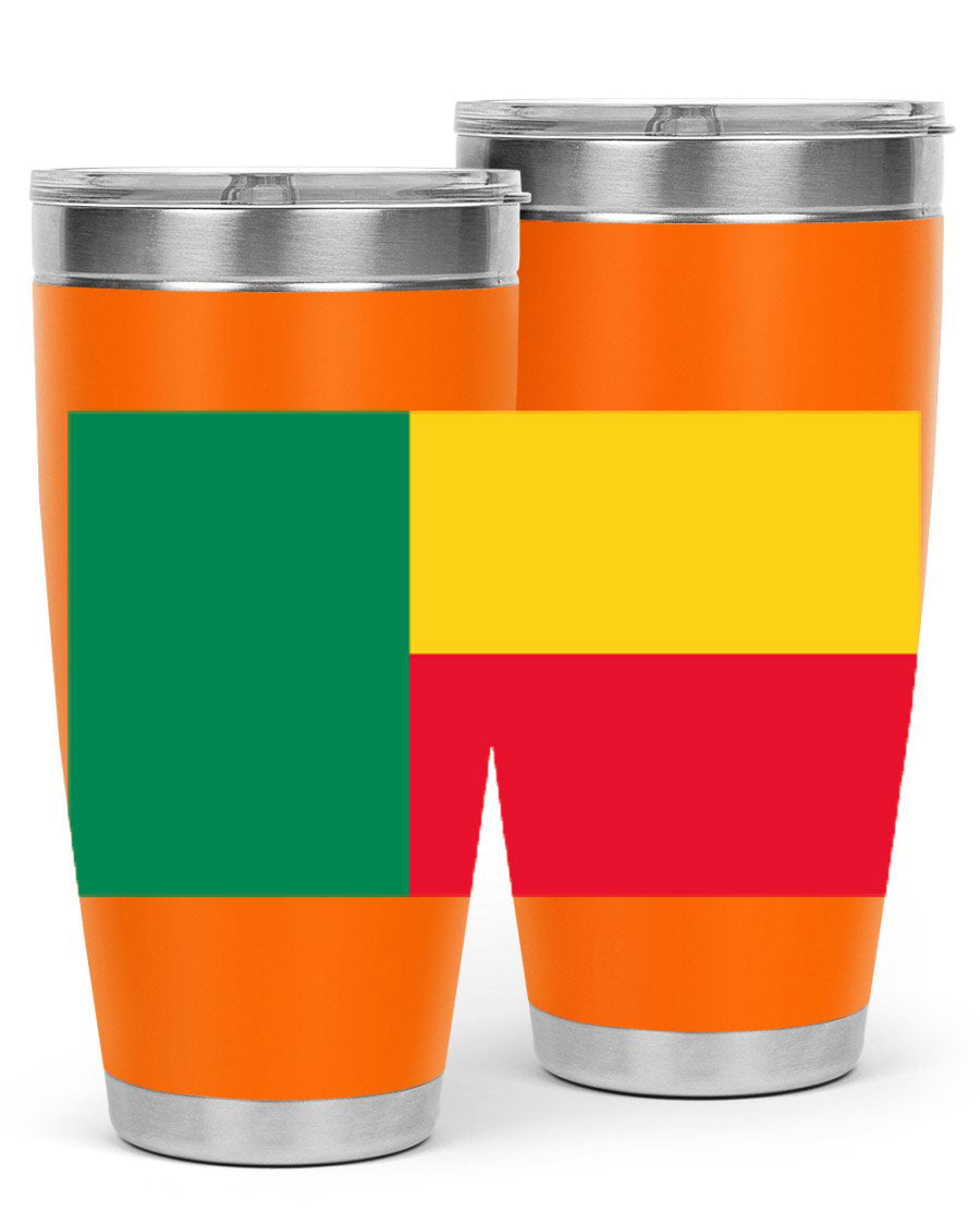 Benin 179# Tumbler in 20oz and 30oz sizes, showcasing double wall vacuum stainless steel design with vibrant printed graphics.