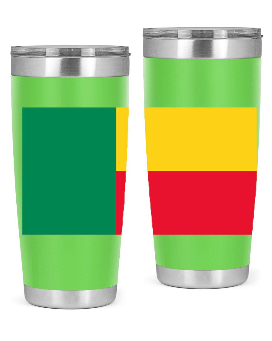 Benin 179# Tumbler in 20oz and 30oz sizes, showcasing double wall vacuum stainless steel design with vibrant printed graphics.