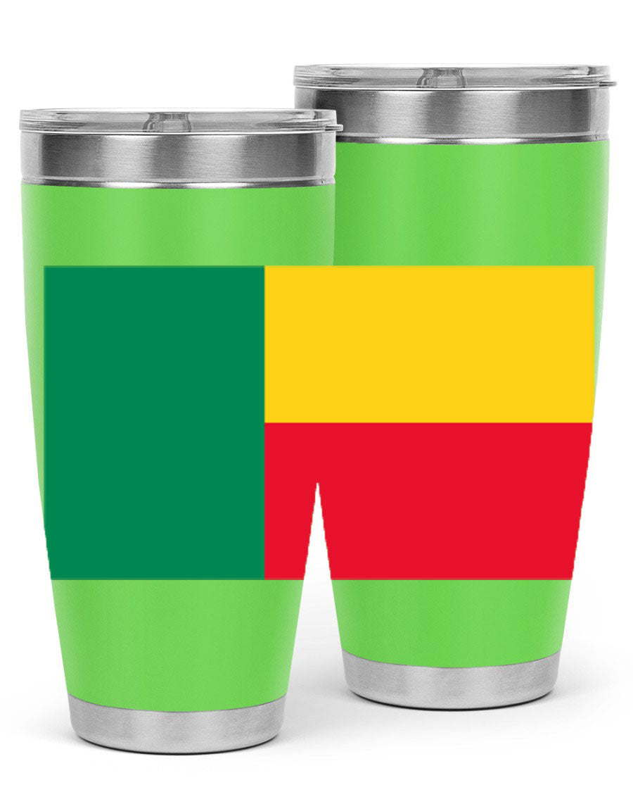 Benin 179# Tumbler in 20oz and 30oz sizes, showcasing double wall vacuum stainless steel design with vibrant printed graphics.