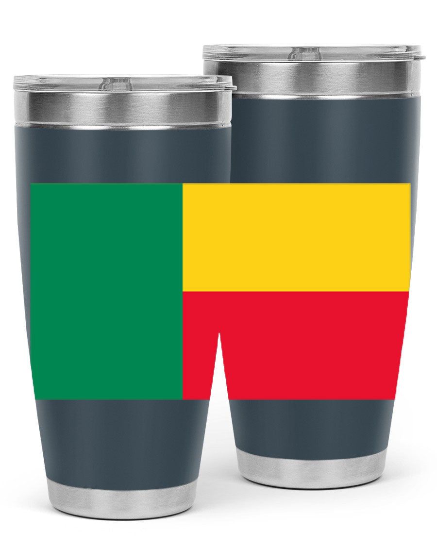 Benin 179# Tumbler in 20oz and 30oz sizes, showcasing double wall vacuum stainless steel design with vibrant printed graphics.