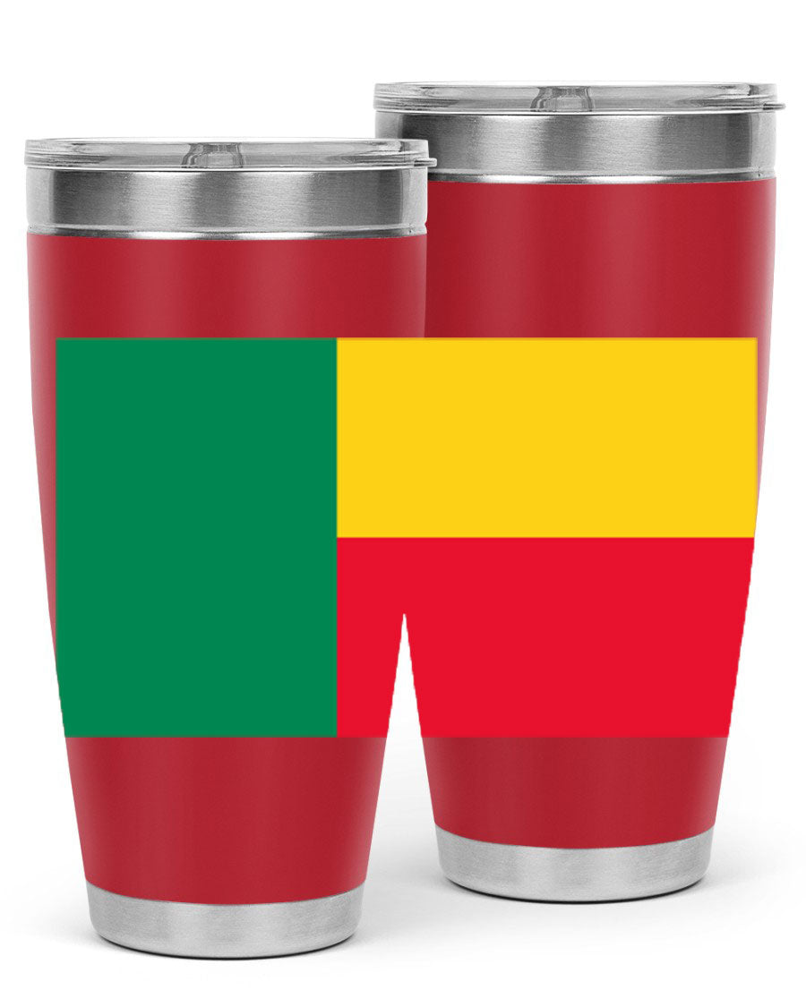 Benin 179# Tumbler in 20oz and 30oz sizes, showcasing double wall vacuum stainless steel design with vibrant printed graphics.