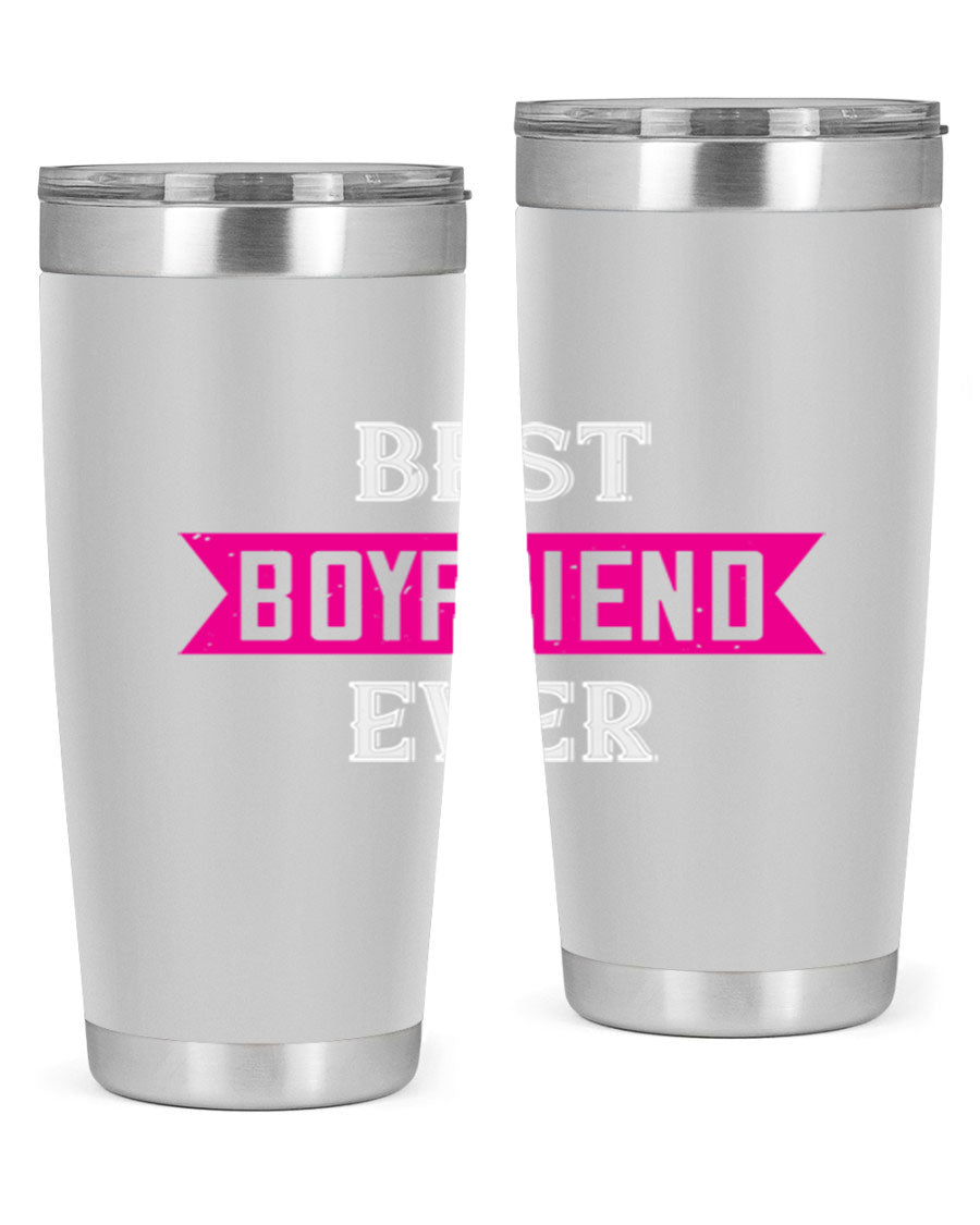 Best Boyfriend Ever 67# 20oz Tumbler in stainless steel with a stylish design, perfect for keeping drinks hot or cold.