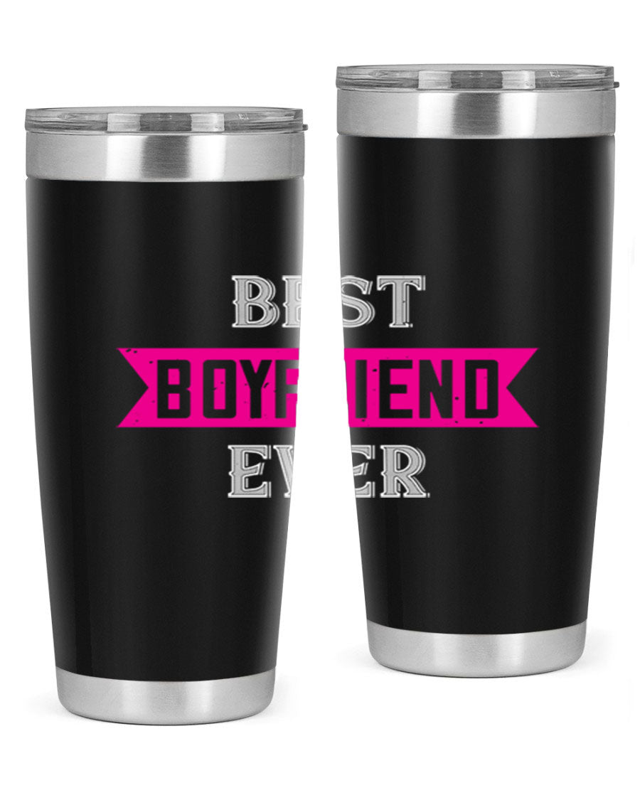 Best Boyfriend Ever 67# 20oz Tumbler in stainless steel with a stylish design, perfect for keeping drinks hot or cold.