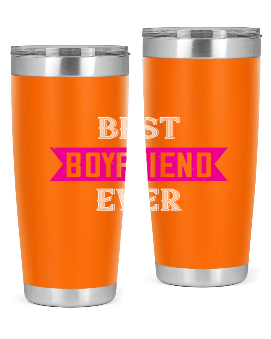 Best Boyfriend Ever 67# 20oz Tumbler in stainless steel with a stylish design, perfect for keeping drinks hot or cold.