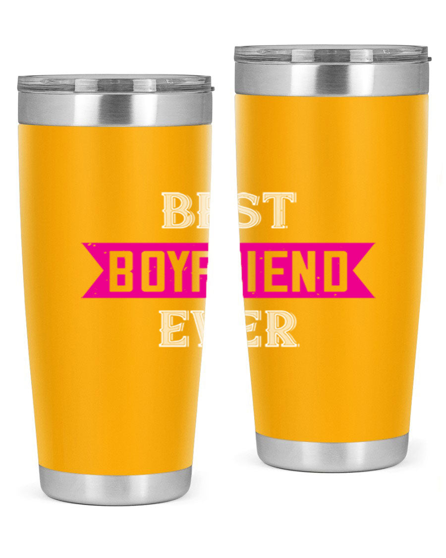 Best Boyfriend Ever 67# 20oz Tumbler in stainless steel with a stylish design, perfect for keeping drinks hot or cold.