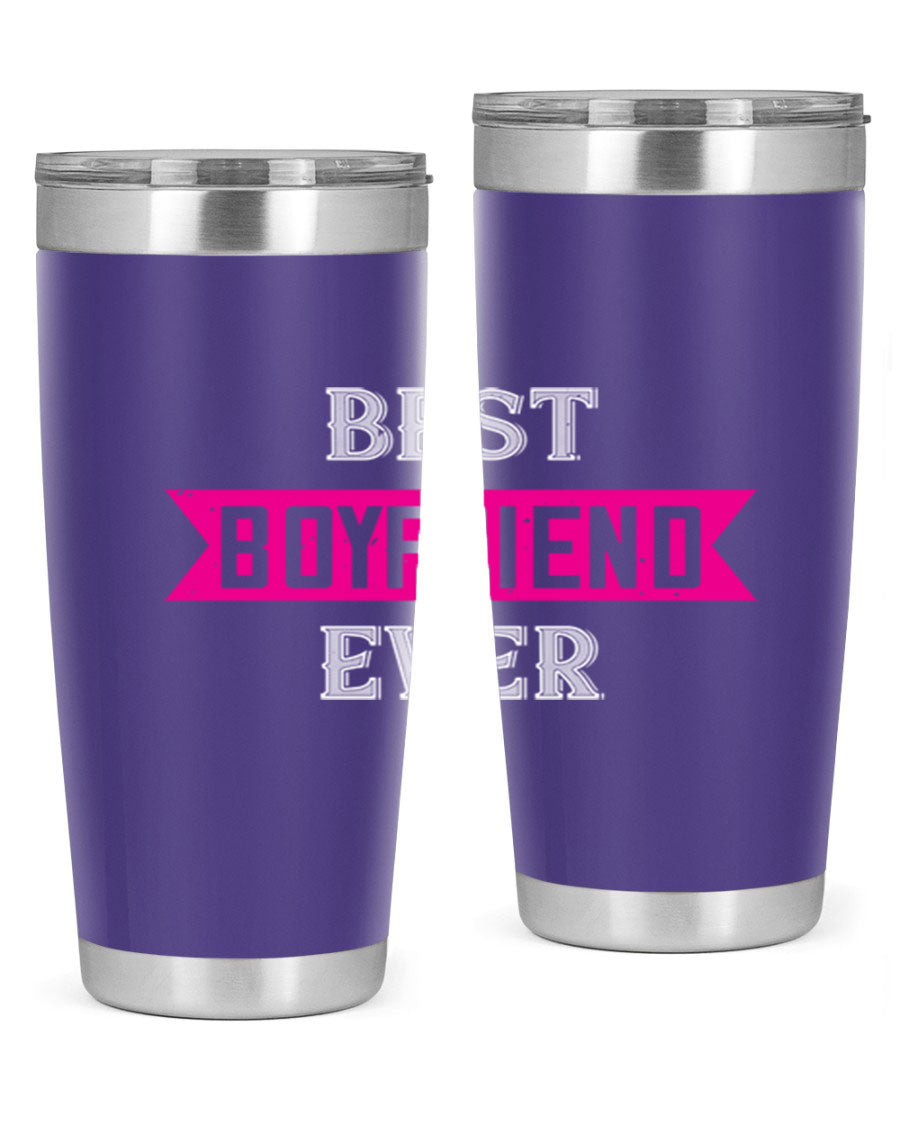 Best Boyfriend Ever 67# 20oz Tumbler in stainless steel with a stylish design, perfect for keeping drinks hot or cold.