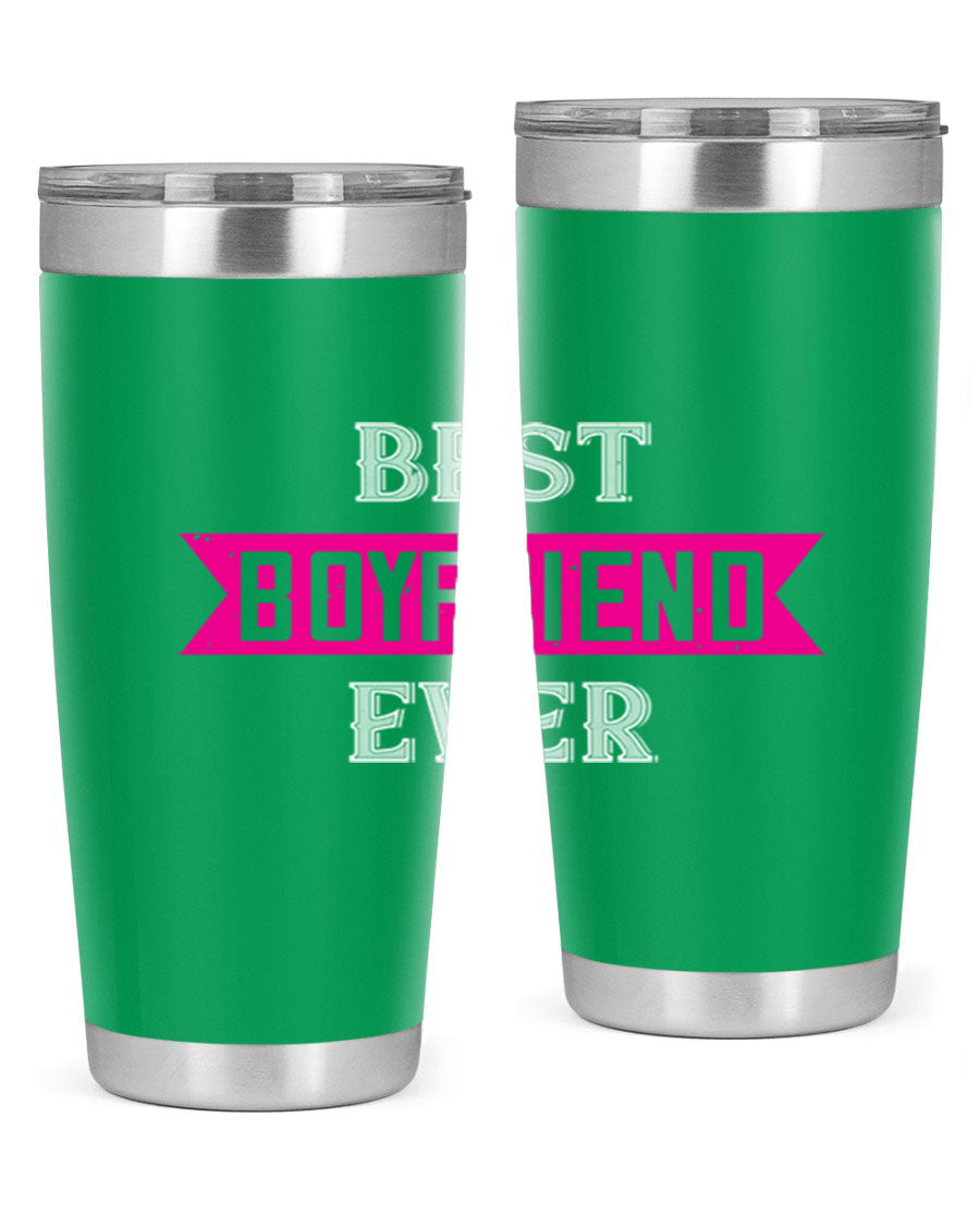 Best Boyfriend Ever 67# 20oz Tumbler in stainless steel with a stylish design, perfect for keeping drinks hot or cold.
