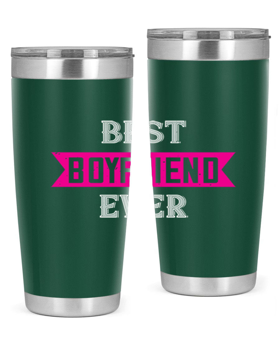 Best Boyfriend Ever 67# 20oz Tumbler in stainless steel with a stylish design, perfect for keeping drinks hot or cold.