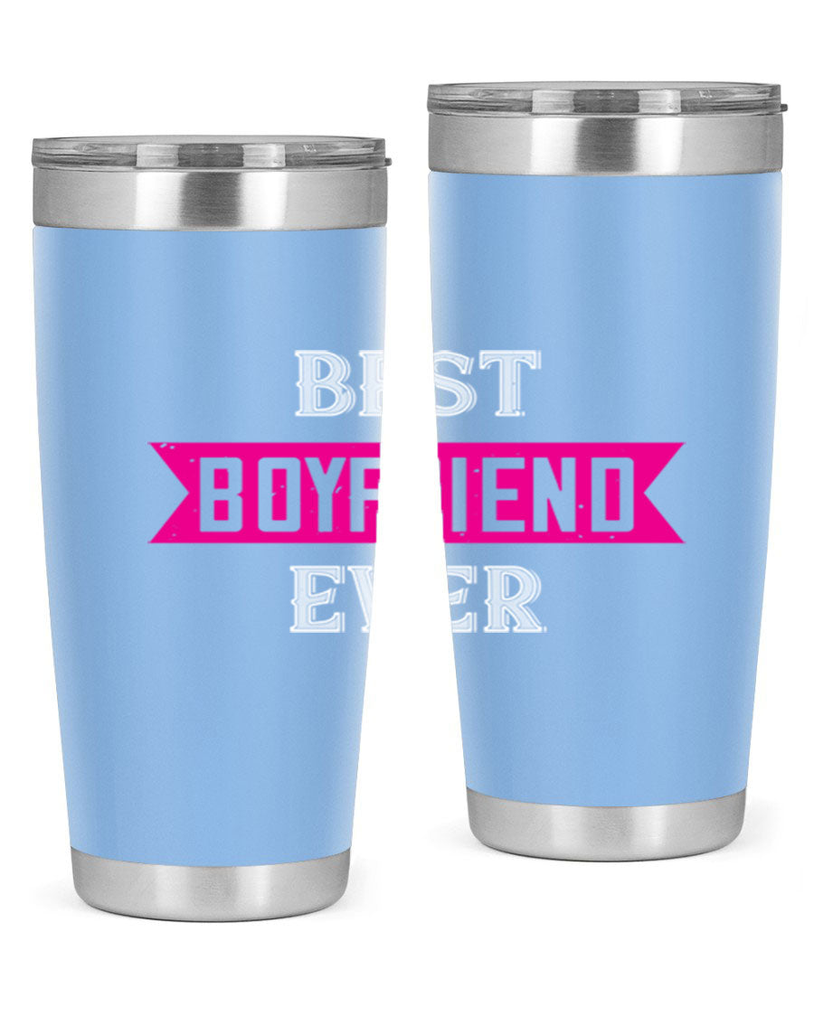 Best Boyfriend Ever 67# 20oz Tumbler in stainless steel with a stylish design, perfect for keeping drinks hot or cold.
