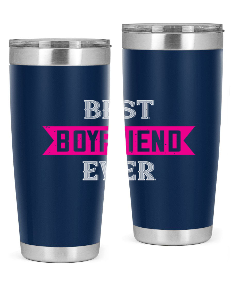 Best Boyfriend Ever 67# 20oz Tumbler in stainless steel with a stylish design, perfect for keeping drinks hot or cold.
