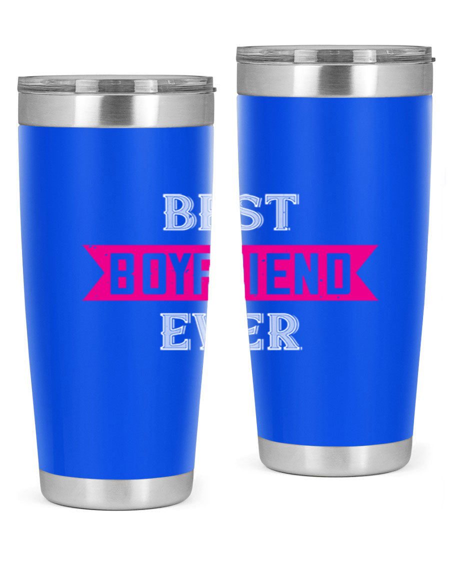 Best Boyfriend Ever 67# 20oz Tumbler in stainless steel with a stylish design, perfect for keeping drinks hot or cold.