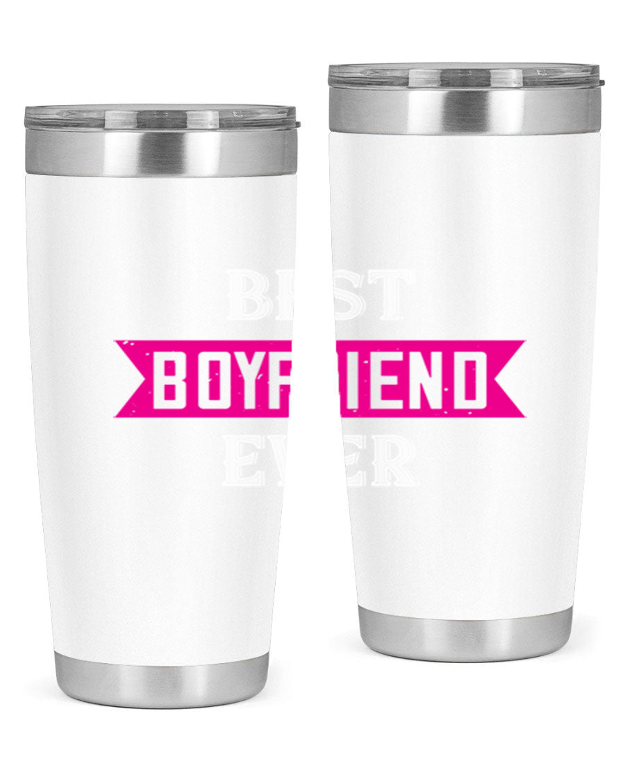 Best Boyfriend Ever 67# 20oz Tumbler in stainless steel with a stylish design, perfect for keeping drinks hot or cold.