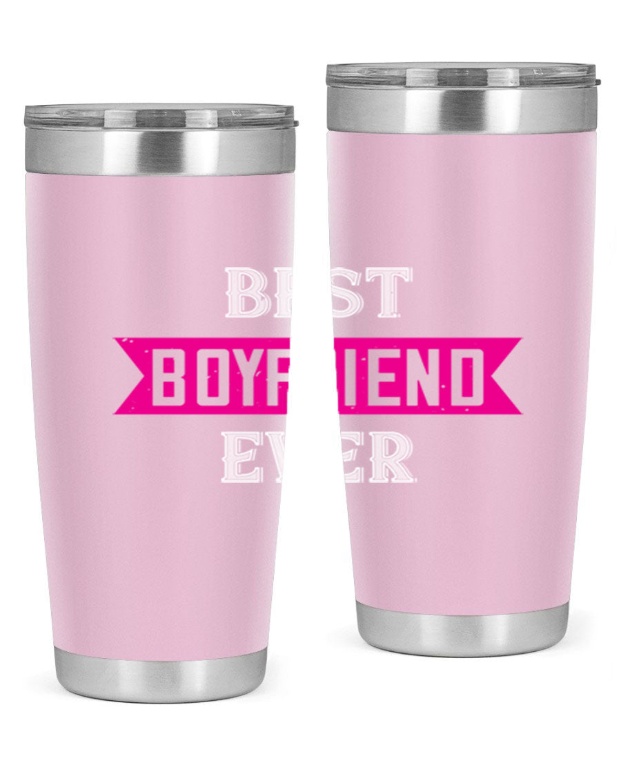 Best Boyfriend Ever 67# 20oz Tumbler in stainless steel with a stylish design, perfect for keeping drinks hot or cold.