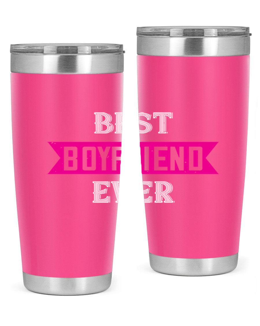 Best Boyfriend Ever 67# 20oz Tumbler in stainless steel with a stylish design, perfect for keeping drinks hot or cold.