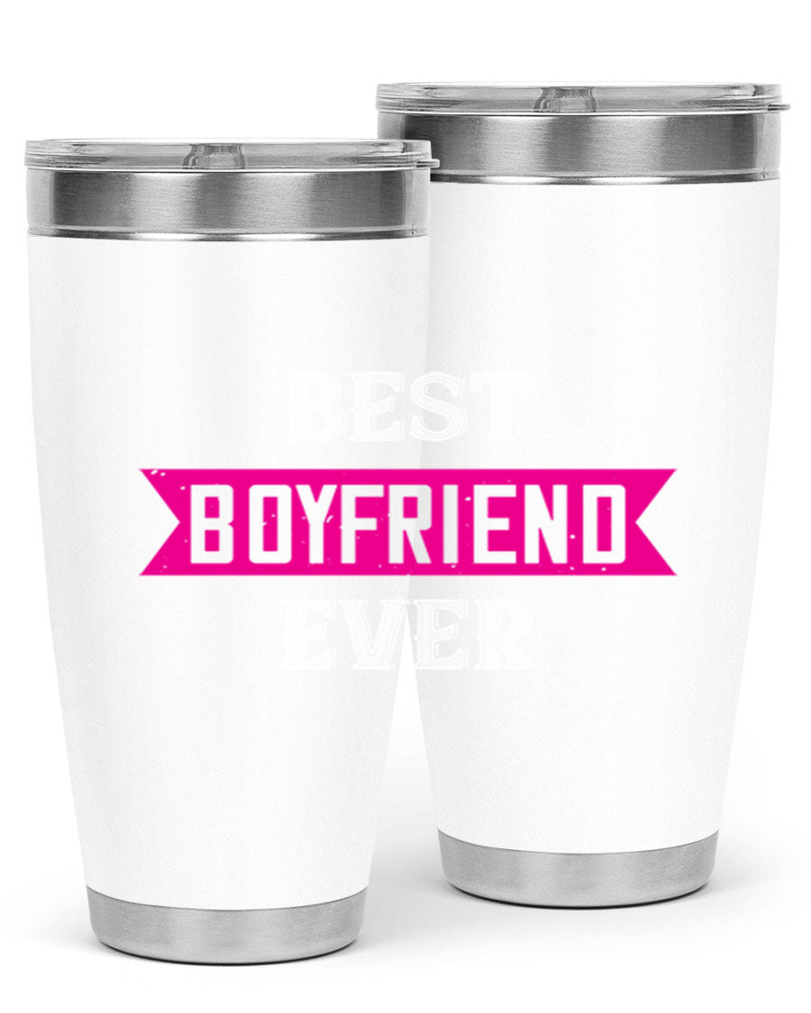 Best Boyfriend Ever 67# 20oz Tumbler in stainless steel with a stylish design, perfect for keeping drinks hot or cold.