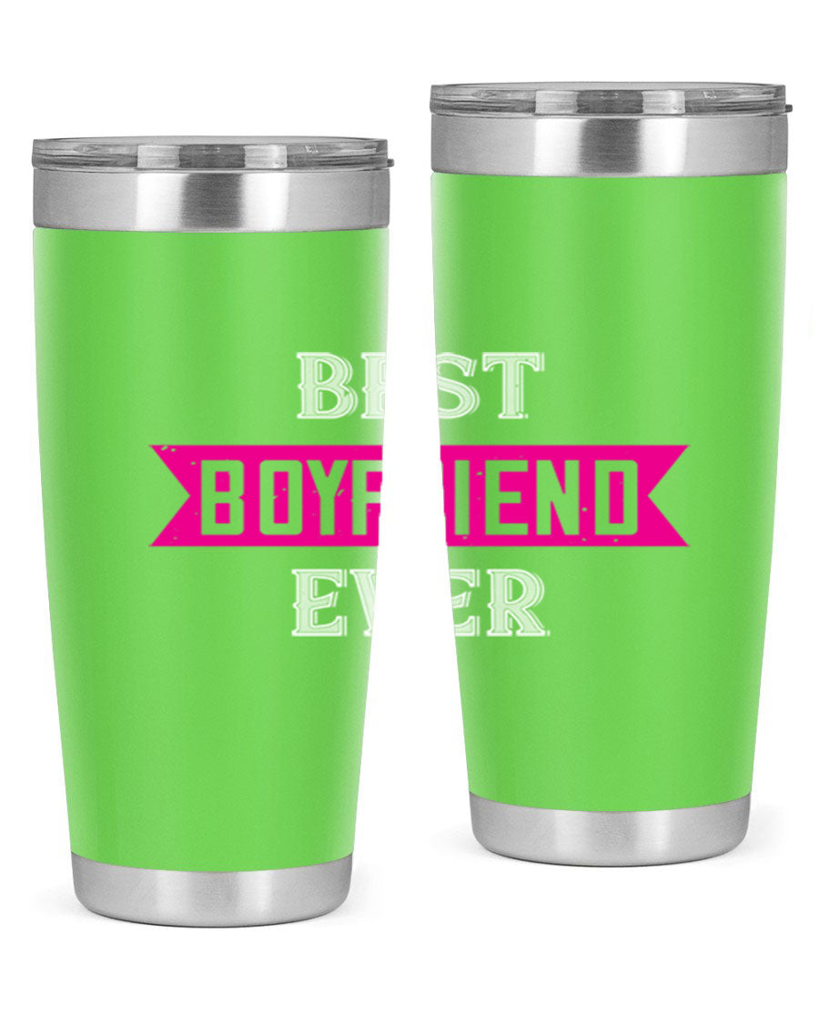 Best Boyfriend Ever 67# 20oz Tumbler in stainless steel with a stylish design, perfect for keeping drinks hot or cold.