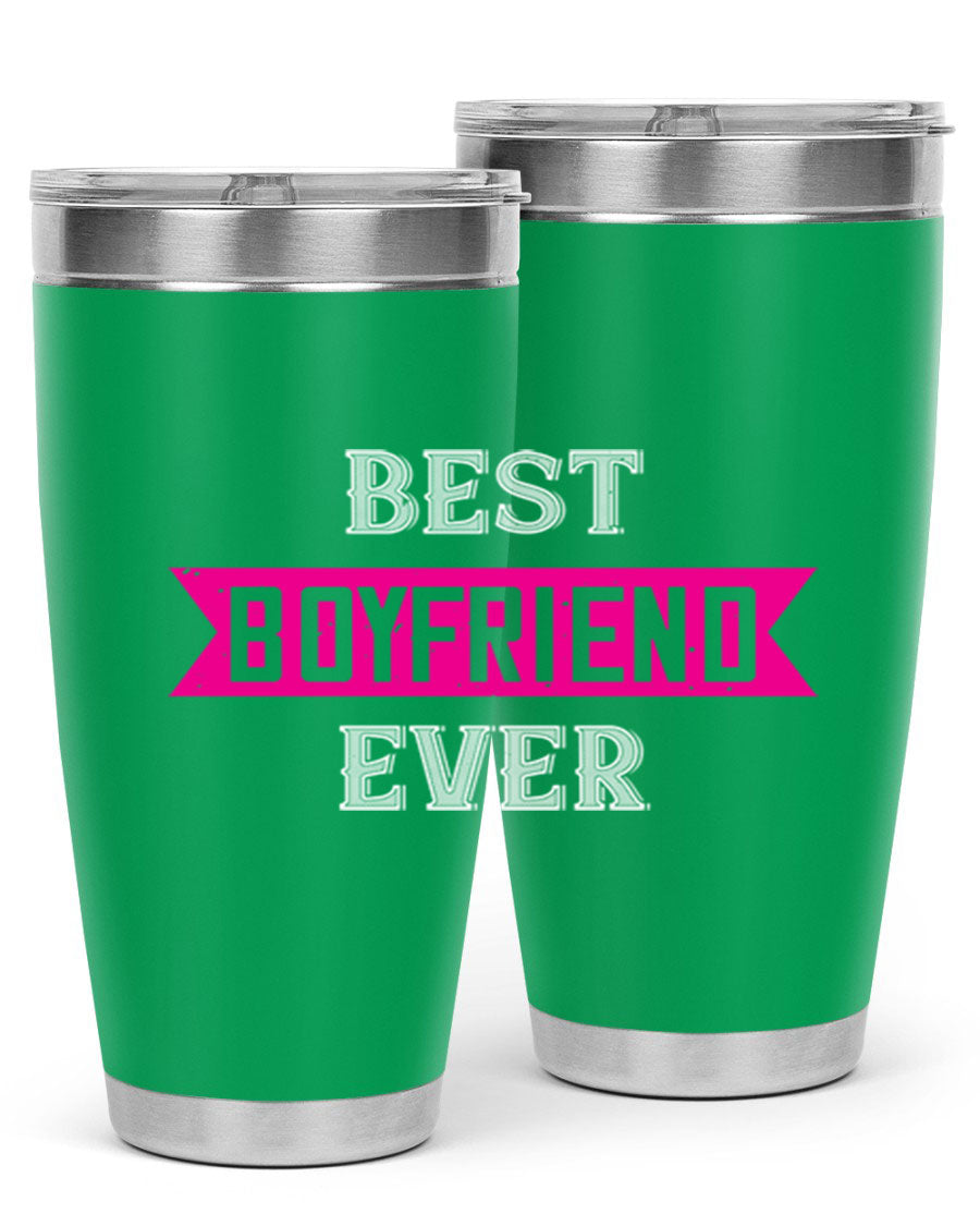 Best Boyfriend Ever 67# 20oz Tumbler in stainless steel with a stylish design, perfect for keeping drinks hot or cold.