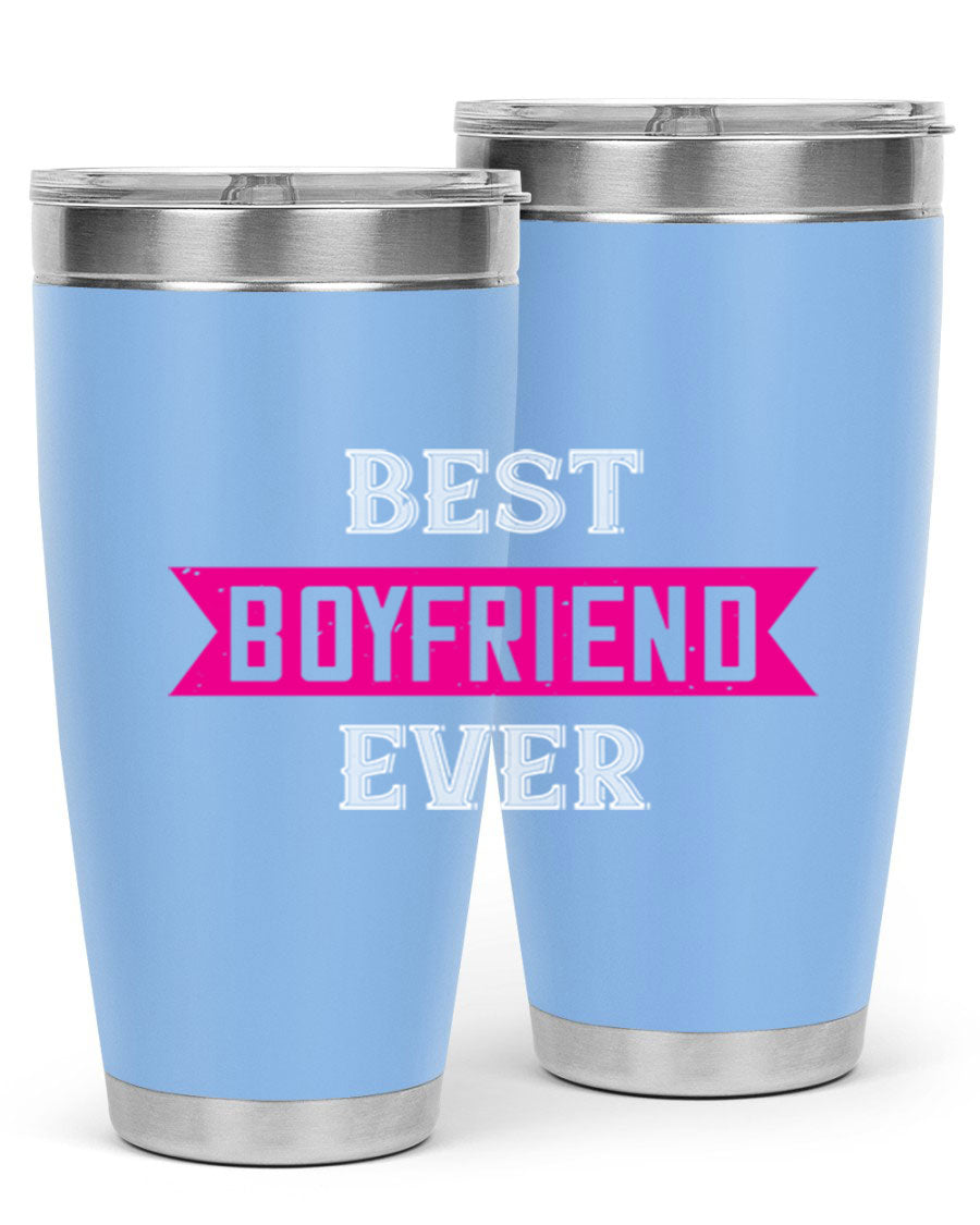 Best Boyfriend Ever 67# 20oz Tumbler in stainless steel with a stylish design, perfect for keeping drinks hot or cold.