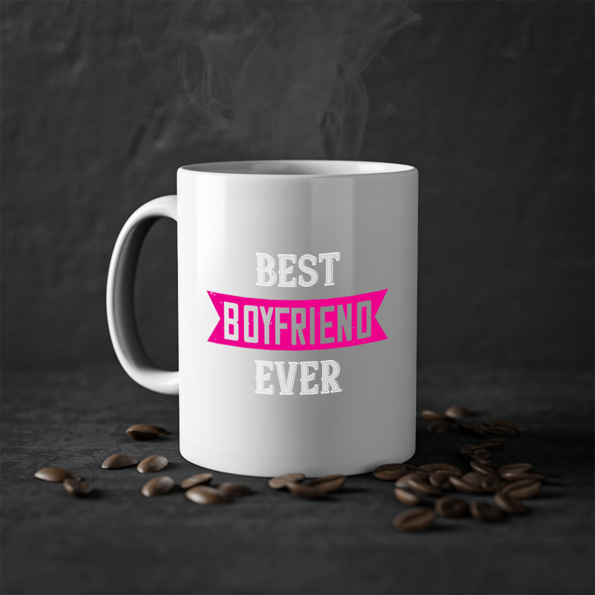 Best Boyfriend Ever 67# Mug with colorful handle and glossy finish, available in multiple colors and sizes.