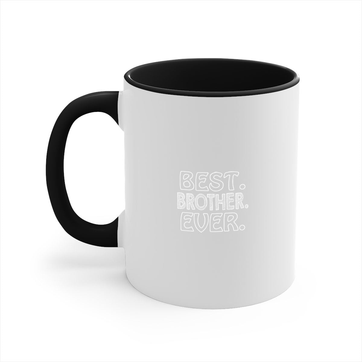 Best Brother Ever Mug with colorful handle and glossy finish, available in multiple colors and sizes.