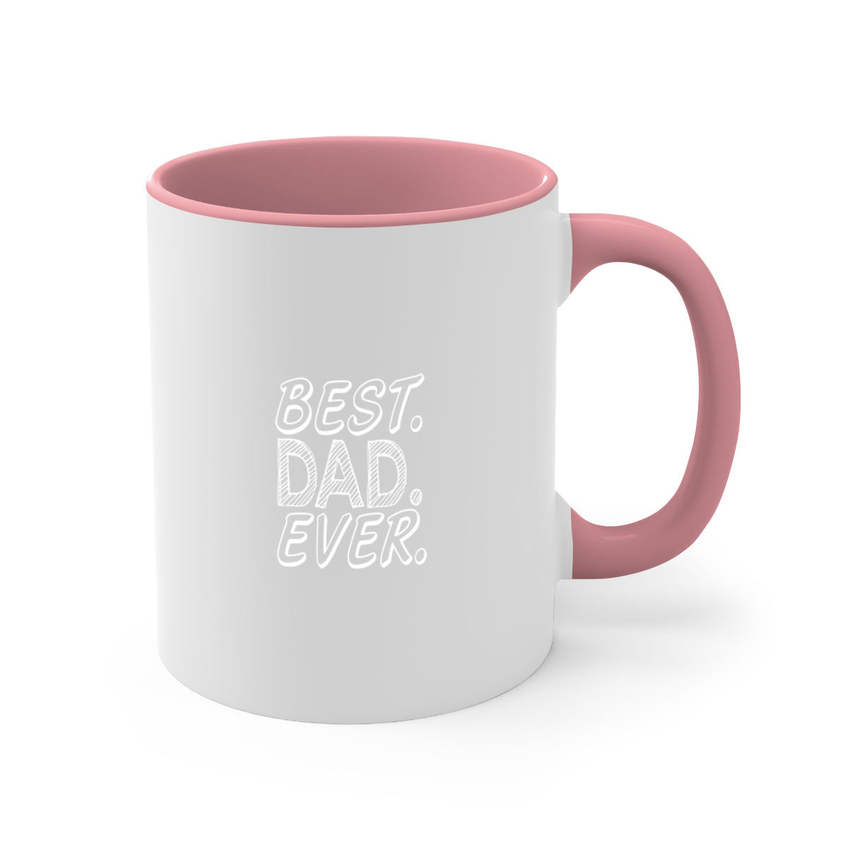 Best Dad Ever 47# Mug with colorful handle and glossy finish, available in multiple colors and sizes.