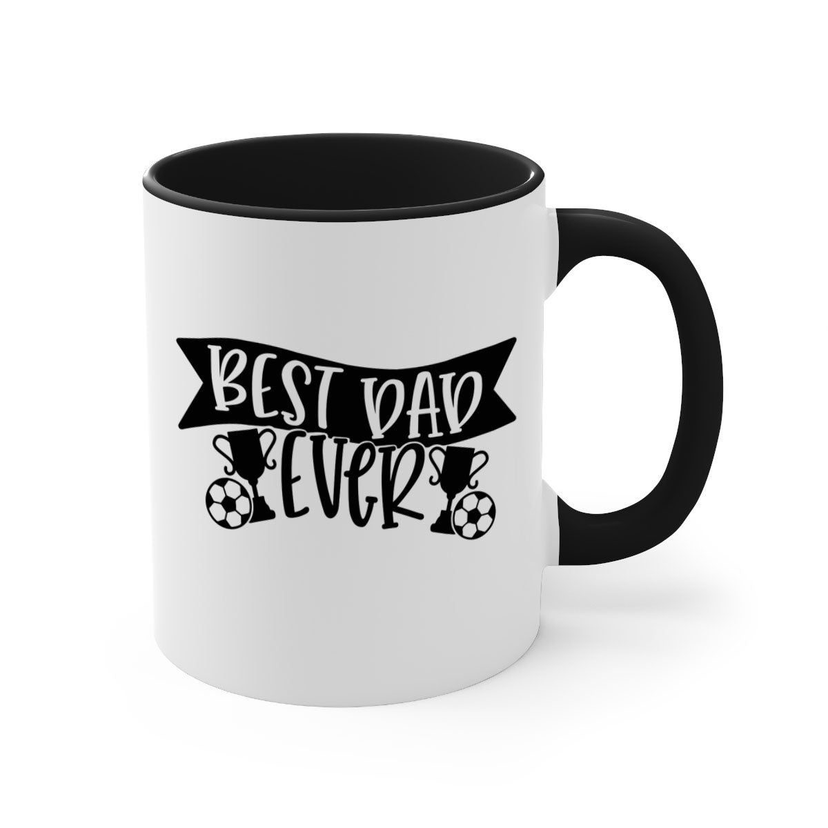 Best Dad Ever 73# Mug with a glossy finish, available in five colors, featuring a C-shaped handle for easy grip.