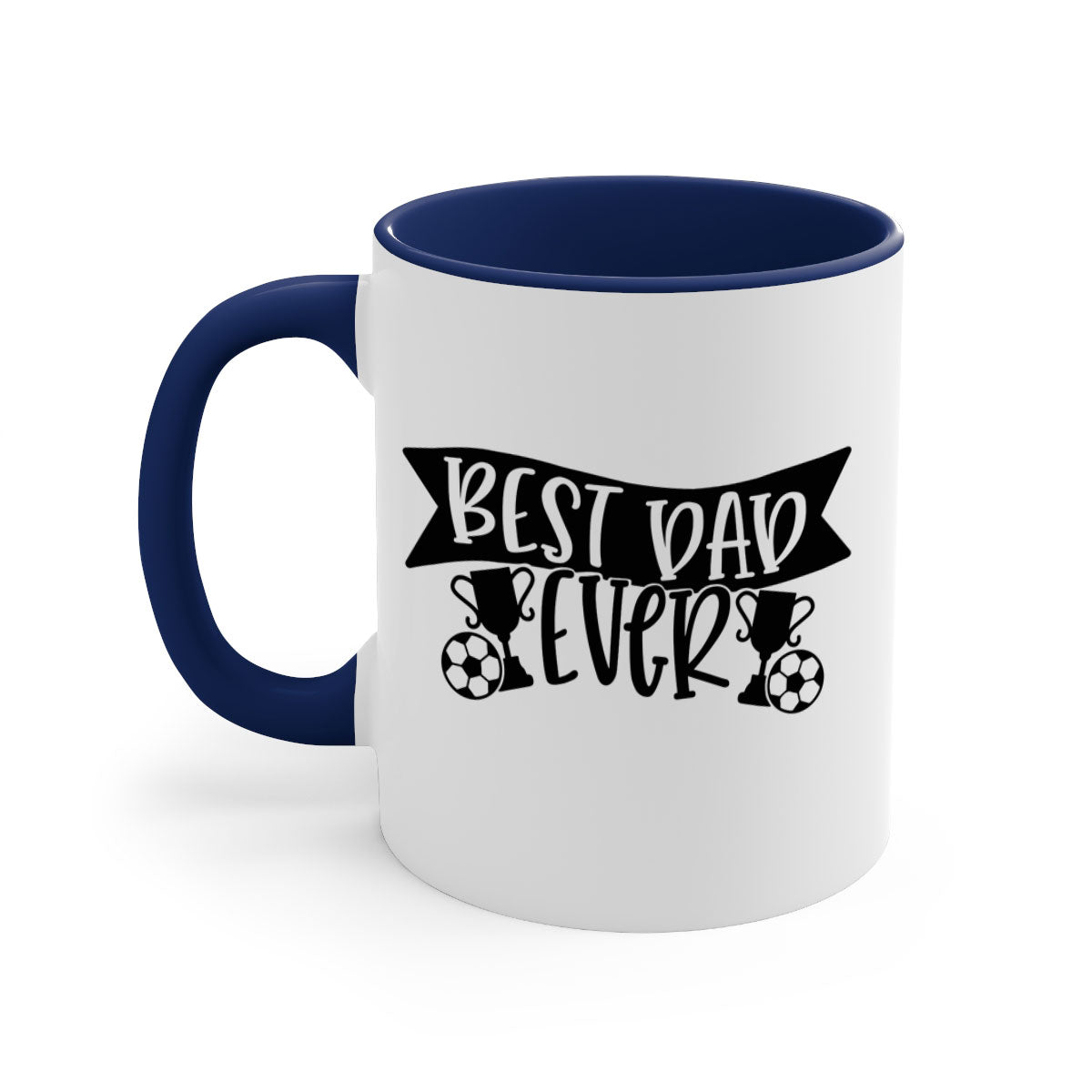 Best Dad Ever 73# Mug with a glossy finish, available in five colors, featuring a C-shaped handle for easy grip.