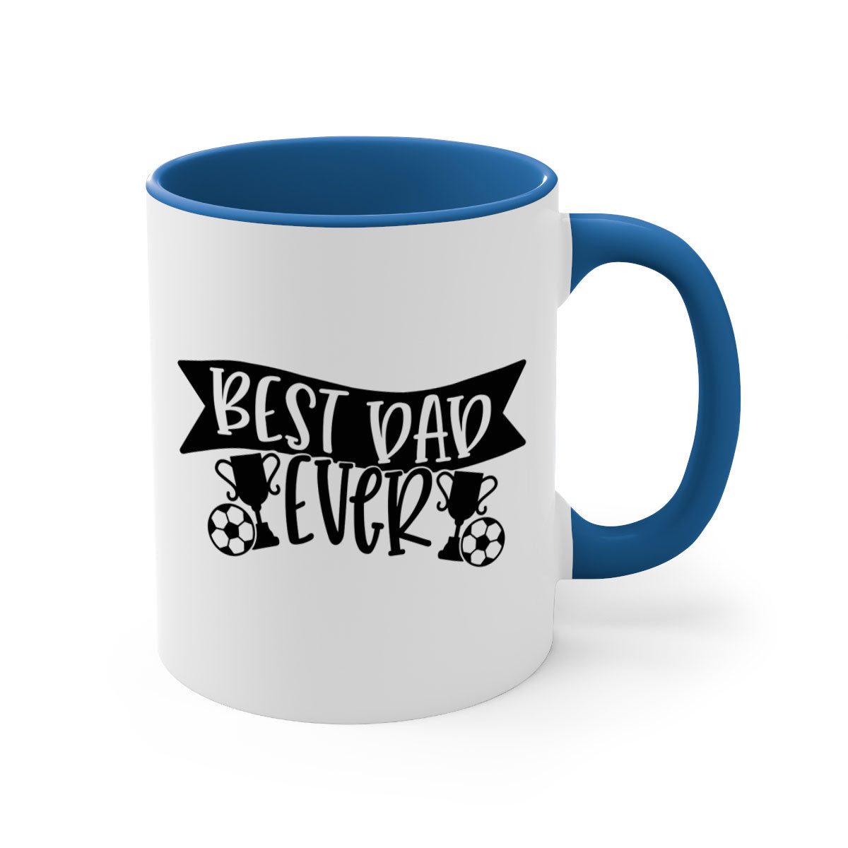 Best Dad Ever 73# Mug with a glossy finish, available in five colors, featuring a C-shaped handle for easy grip.