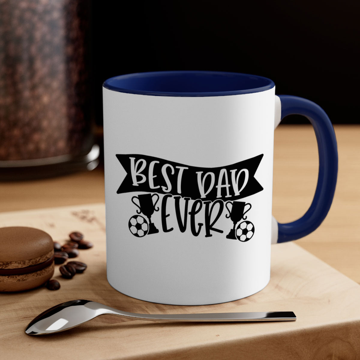 Best Dad Ever 73# Mug with a glossy finish, available in five colors, featuring a C-shaped handle for easy grip.