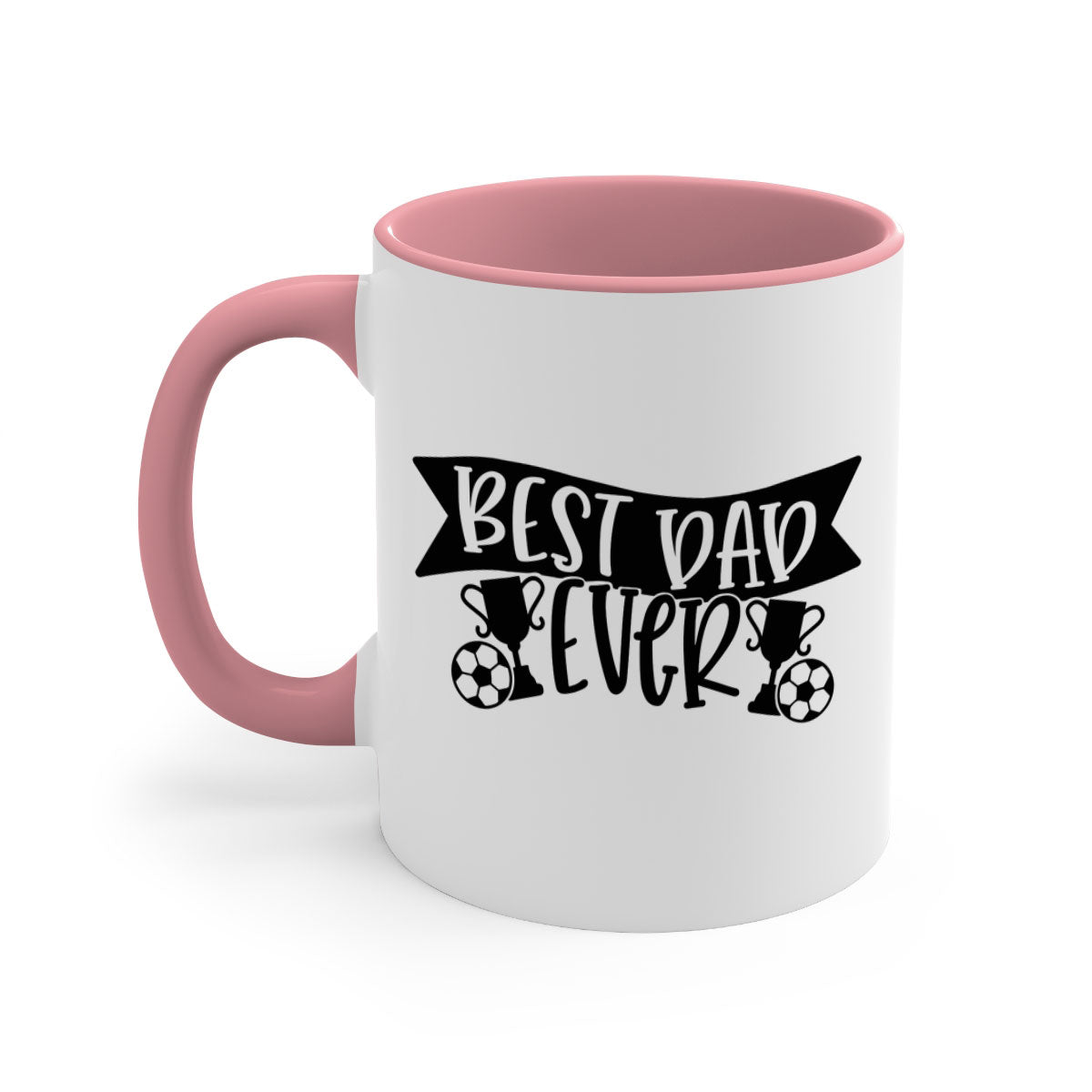 Best Dad Ever 73# Mug with a glossy finish, available in five colors, featuring a C-shaped handle for easy grip.