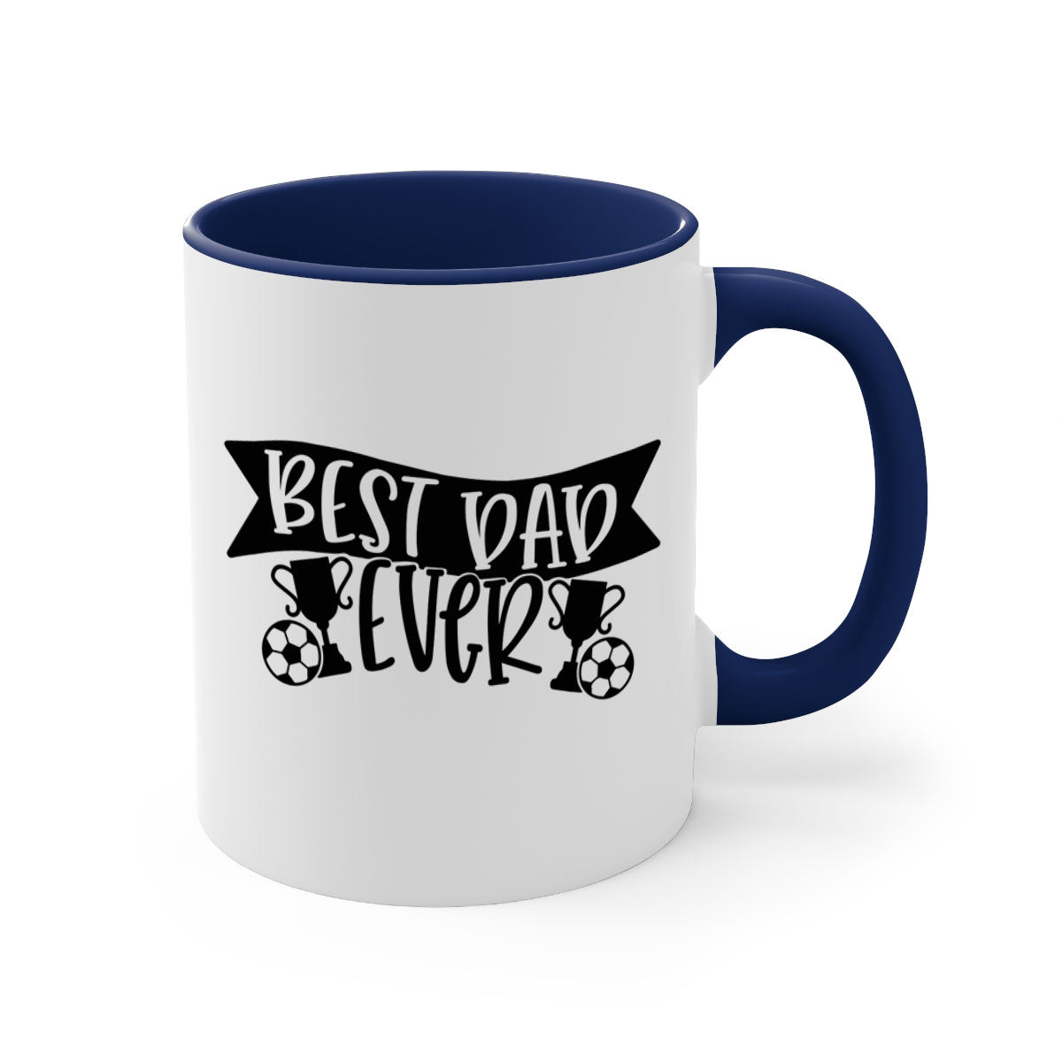 Best Dad Ever 73# Mug with a glossy finish, available in five colors, featuring a C-shaped handle for easy grip.