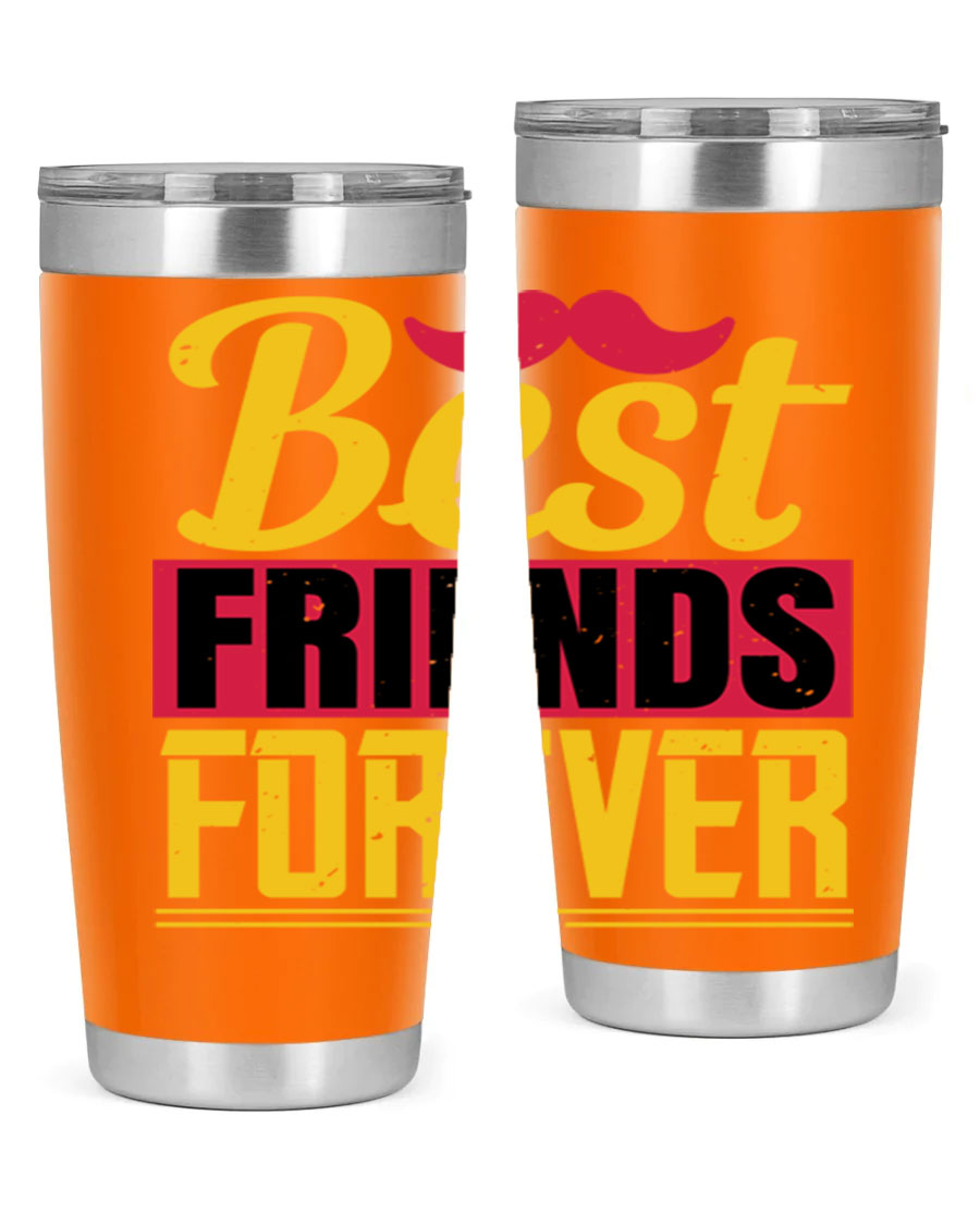 Best Friends Forever 20oz Tumbler with double wall vacuum insulation, featuring a drink-thru lid and a stylish design.