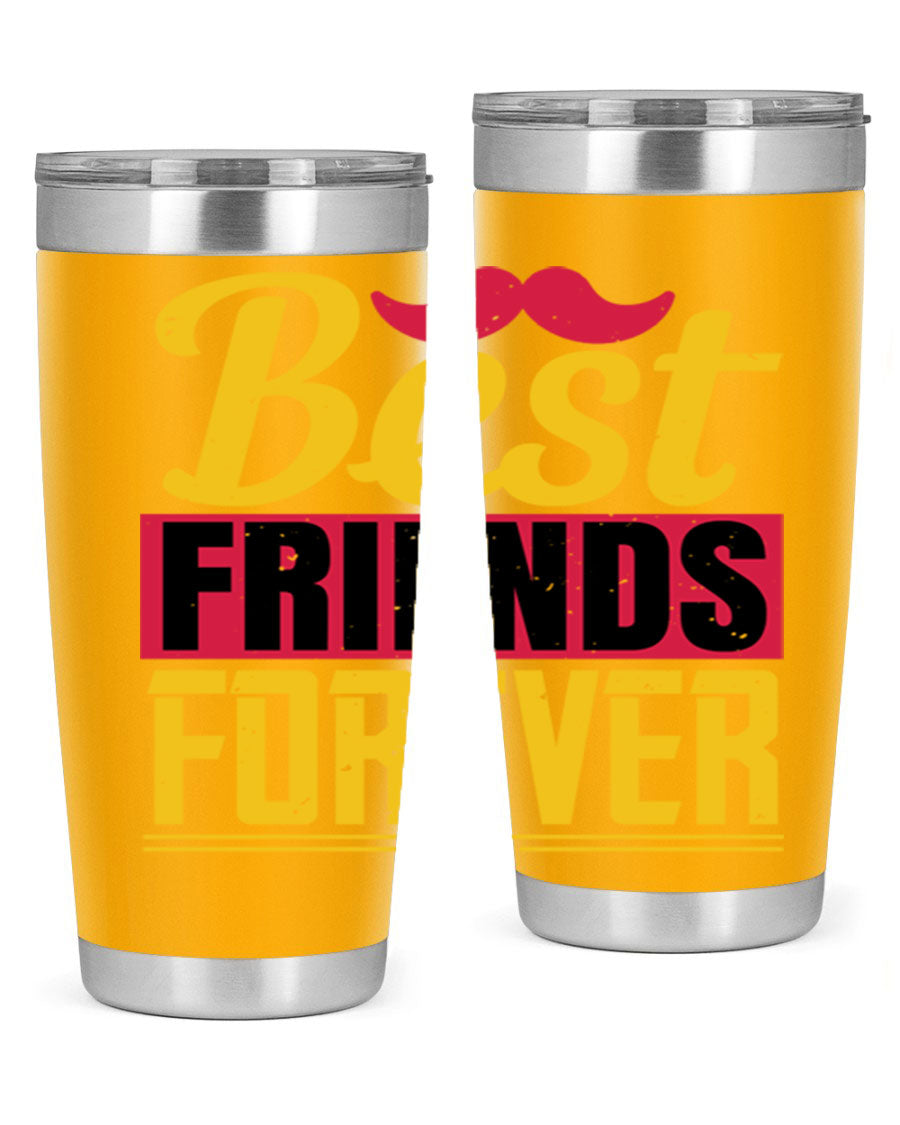 Best Friends Forever 20oz Tumbler with double wall vacuum insulation, featuring a drink-thru lid and a stylish design.
